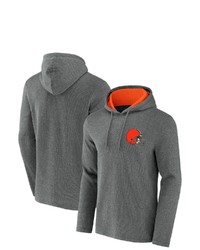 NFL X DARIUS RUCKE R Collection By Fanatics Heathered Gray Cleveland Browns Waffle Knit Pullover Hoodie In Heather Gray At Nordstrom