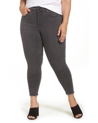 Charcoal Embroidered Jeans