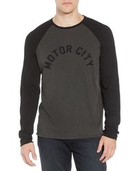 Charcoal Embroidered Long Sleeve T-Shirt