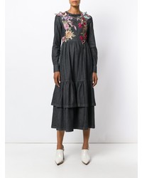 Antonio Marras Flower Butterfly And Bird Embroidered Dress