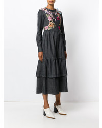Antonio Marras Flower Butterfly And Bird Embroidered Dress