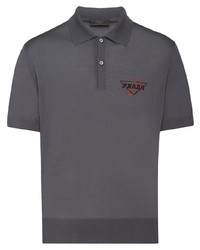 Prada Embroidered Logo Polo Shirt