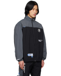 AAPE BY A BATHING APE Gray Black Embroidered Jacket