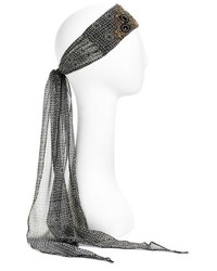 Charcoal Embroidered Scarf