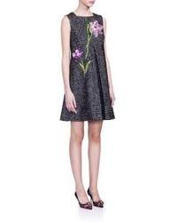 Dolce & Gabbana Tweed Embroidered A Line Dress