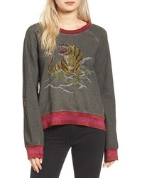 Pam & Gela Embroidered Split Back Sweatshirt