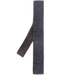 Charcoal Embroidered Wool Tie