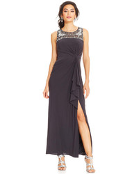 Patra Embellished Ruffle Gown