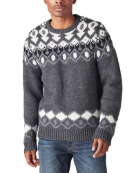 Lucky Brand Fair Isle Crewneck Sweater