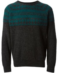 Charcoal Fair Isle Sweater