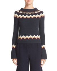 Charcoal Fair Isle Wool Sweater