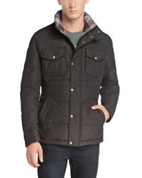 Hugo Boss Ogaile W Down Quilted Field Jacket 38r Charcoal