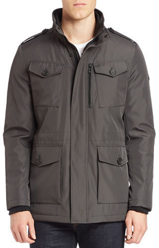 Calvin Klein Water Resistant Military Jacket, $99 | Lord & Taylor ...