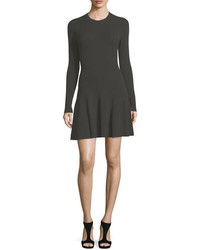 A.L.C. Miriam Long Sleeve Ribbed Fit And Flare Dress