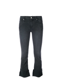 RtA Frayed Cropped Flared Jeans