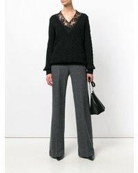 Cavalli Class Panelled Flared Trousers