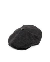 Borsalino Hats Borsalino Wool Newsboy Cap Charcoal