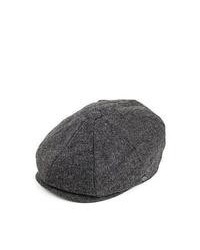 Jaxon Hats Pure Wool Waterloo Newsboy Cap Charcoal