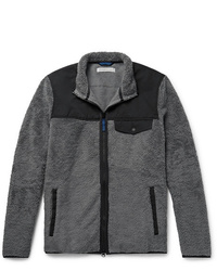Outerknown Shell Trimmed Cotton Blend Fleece Jacket