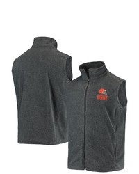 Dunbrooke Heathered Gray Cleveland Browns Houston Fleece Full Zip Vest
