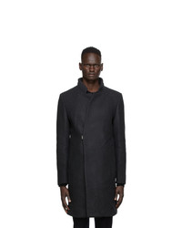 Wooyoungmi Grey Wool Stand Collar Coat
