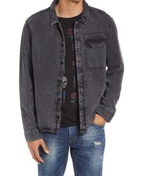 Charcoal Fleece Shirt Jacket