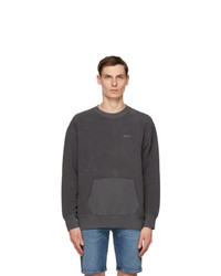 Levis Grey Reverse Fleece Crewneck Sweatshirt