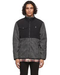 Polo Ralph Lauren Black Grey Colorblocked Hybrid Jacket