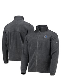 Columbia Dallas Mavericks Heathered Charcoal Flanker Full Zip Jacket In Heather Charcoal At Nordstrom