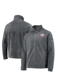 Columbia New York Knicks Heathered Charcoal Flanker Full Zip Jacket In Heather Charcoal At Nordstrom