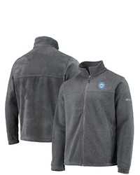 Columbia Philadelphia 76ers Heathered Charcoal Flanker Full Zip Jacket In Heather Charcoal At Nordstrom