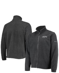 Columbia San Antonio Spurs Heathered Charcoal Flanker Full Zip Jacket In Heather Charcoal At Nordstrom