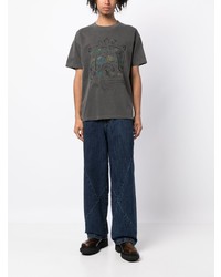 Andersson Bell Overdyed Flower Embroidered T Shirt
