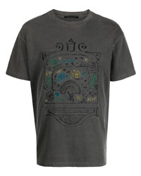 Andersson Bell Overdyed Flower Embroidered T Shirt