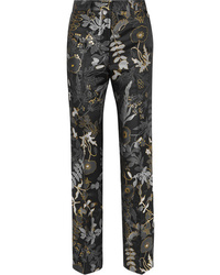 Charcoal Floral Dress Pants