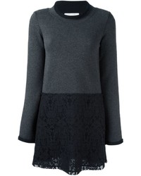 See by Chloe See By Chlo Floral Lace Panel Knit Dress