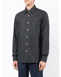 Kiton Floral Print Button Up Shirt