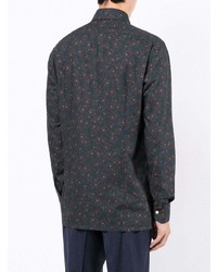 Kiton Floral Print Button Up Shirt