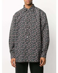 Vyner Articles Oversized Floral Print Buttoned Shirt