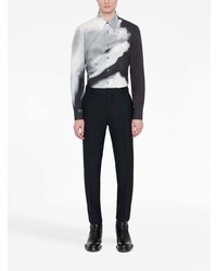Alexander McQueen Solarised Flower Long Sleeve Shirt