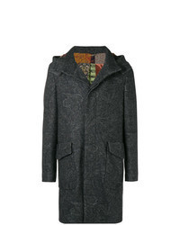 Charcoal Floral Overcoat