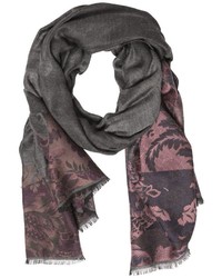 Charcoal Floral Scarf