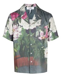 Soulland Orson Floral Print Short Sleeve Shirt