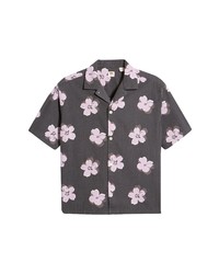 Levi's Slouchy Floral Print Short Sleeve Button Up Shirt In Hazy Blooms Pirate At Nordstrom