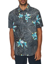 O'Neill Ulu Floral Short Sleeve Button Up Shirt In Black At Nordstrom