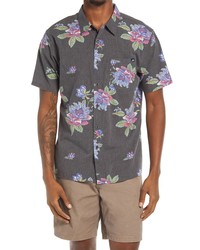 Lost Wild Horse Floral Short Sleeve Button Up Shirt
