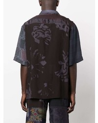 Marine Serre Regenerated Floral Print Silk Shirt