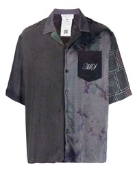 Marine Serre Regenerated Floral Print Silk Shirt