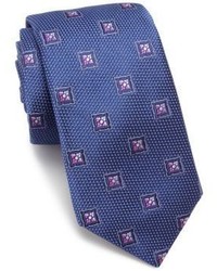 Ike Behar Floral Pattern Silk Tie