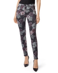 Charcoal Floral Skinny Jeans